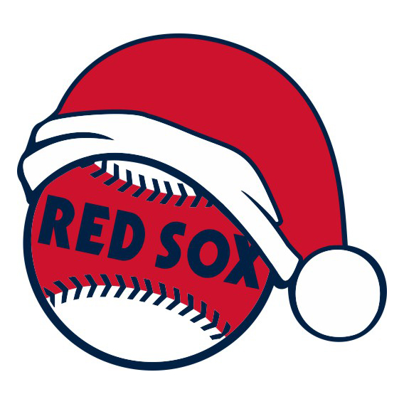 Boston Red Sox Baseball Christmas hat logo vinyl decal